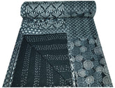 Handmade Indian Patchwork Kantha Quilt, Kantha Blanket, Throw, Kantha, Hand Sewn Bedspread Bedding, Throw Double Size